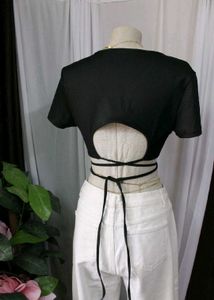 Urbanic Black Wrap Top