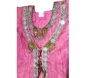 ❣️New Beautiful Shining Pink Net Anarkali Suit