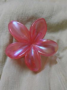 Pink Flower Hair Clip