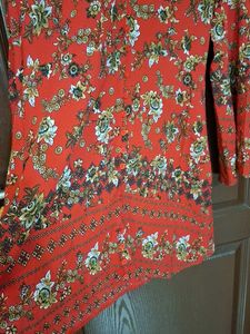 Floral Print Tunic Top