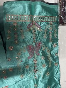 Elegant Unstitched saree Set