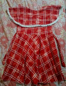 Red Plaid Mini Dress