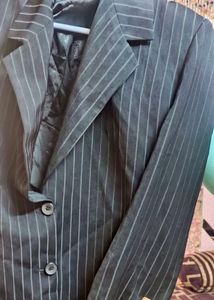 Striped Black Blazer