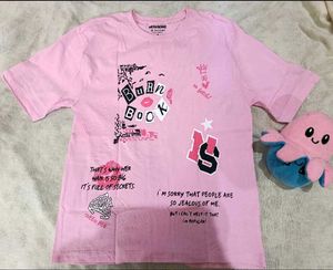 Graphic Tshirt nd Bell bottom jeans combo