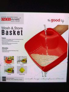 Wash And Drain Basket+ Free Broom Holder