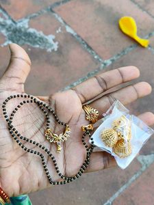 Combo Of Mangalsutra, Ring And Earrings