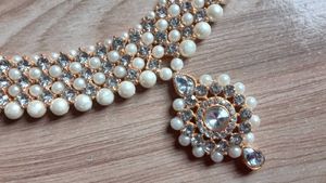 Pearl &amp; Crystal Indian Jewelry Set