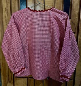 Red Gingham Heart Pocket Top