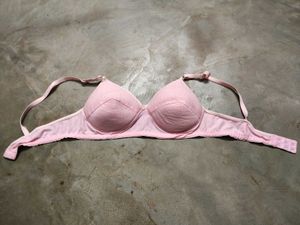 Pink cotton bra