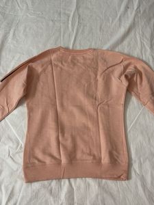 Peach Graphic Print Sweatshirt