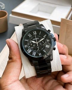 FOSSIL BLACK PREMIUM MENS WATCH @SALE