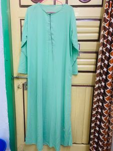 Designer Burkha Store It Comes With Inner , Shrug , Belt , Dupatta, And A Face Piece  Its A Georgette Material With Pista Green Colour