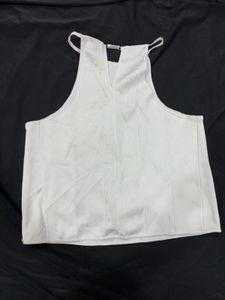 Zara White Halter Top