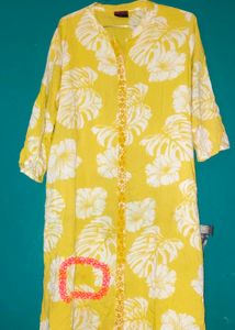 Yellow Floral Print Kurta