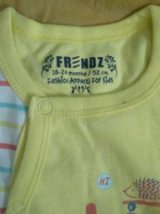 Unused Friends Baby Sleepsuit