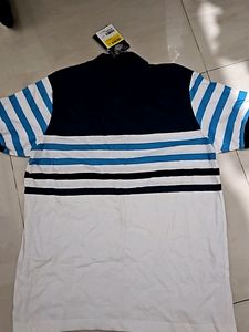 New Collar Stripe Cotton Tee