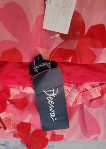 Pink Floral A-Line Maxi Dress