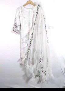 Just Like New Pakistani Suit Pant & Ruffled Dupatt