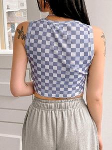 Checkered Tank Top! 🫐💜