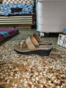 Gold Wedge Sandals