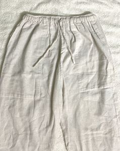 Linen Blend Wide Leg Pants