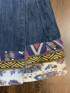 Short Wrap Denim Skirt