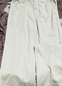 Blue Crop Top &amp; Beige Pants Set