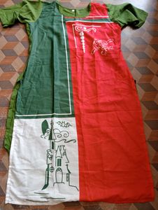New Style Multi Colour Silk Printed Kurti