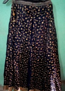 Embroidered Navy Blue Blouse