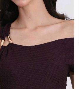 Burgundy Off-Shoulder Top