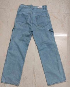 Light Wash Cargo Jeans