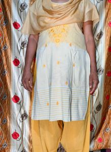 Light Yellow Salwar Suit Set