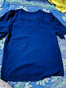 Elegant Blue Embroidered Top