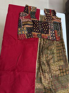 unstitched lengha n blouse stitched  Lehenga