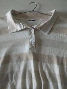 Polo Beige And White T-shirt