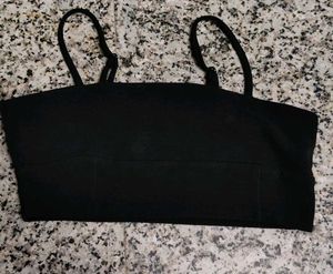 Black Cropped Tank Top