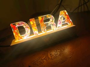 Resin lED Wooden Alphabet Stand