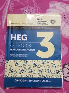 NSOU English honours 1st Year Books..
