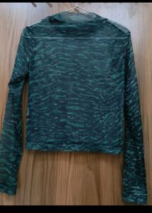 Sheer Zebra Print Top