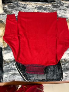 Stylish Red Pullover Sweater