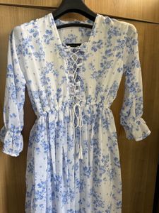 White And Blue Dress Perfect For U