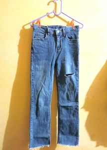 Ripped Knee Denim Jeans