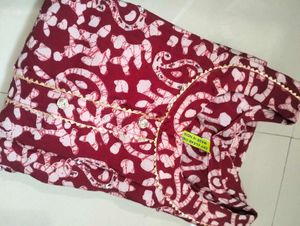 Reddish Maroon Straight Kurti