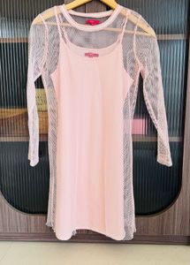 Baby Pink Net Dress