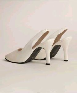 White Slingback Heels
