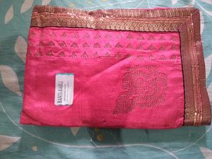Pink Embellished Saree