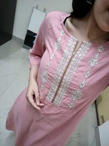 Melange Elegant Pink Embroidered Kurta
