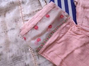 Floral Print And Embroidery Design Kurta Set