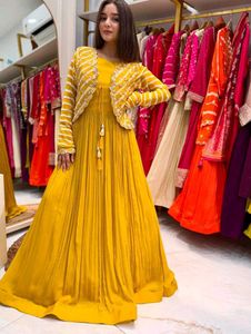Elegant Ethnic Gown with Jacket