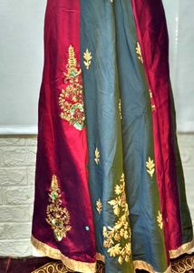 Ethenic Golden Embroidery Gown Small Size